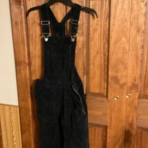 ASOS Black Corduroy Overalls with Adjustable Straps